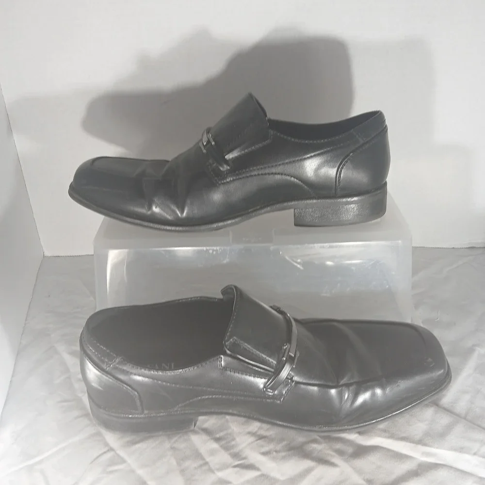 Alfani Nate Black Square‎ Toe Mens Dress Shoes Loafers Size 9W
